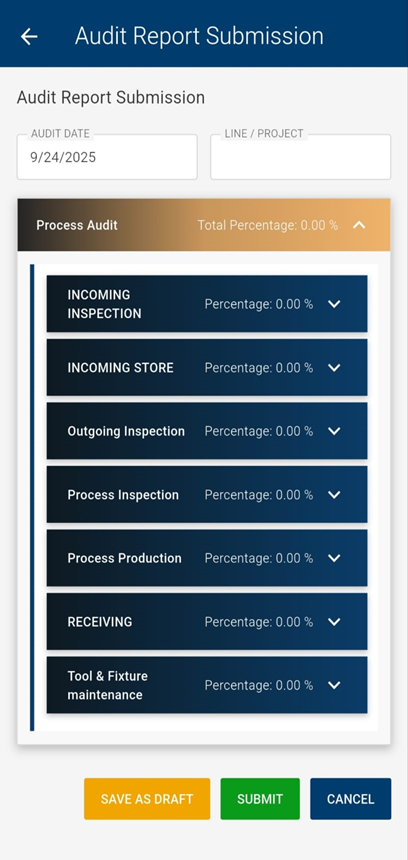 Aura plant audit follow up mobile proof screen showing audit alerts and assigned actions